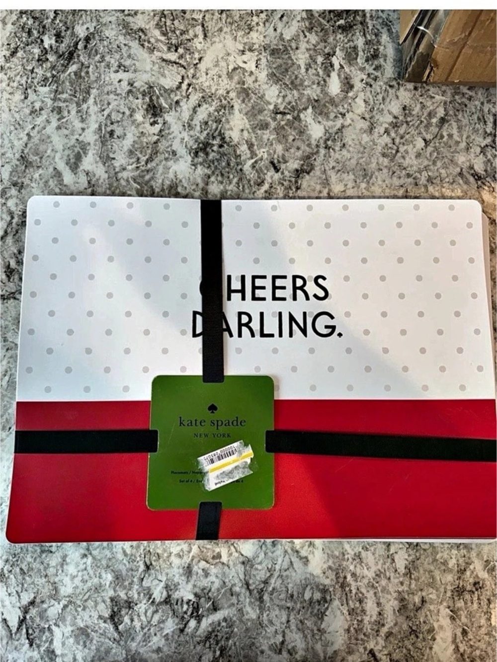 kate spade new york Cheers Darling Placemat Set Gift Box